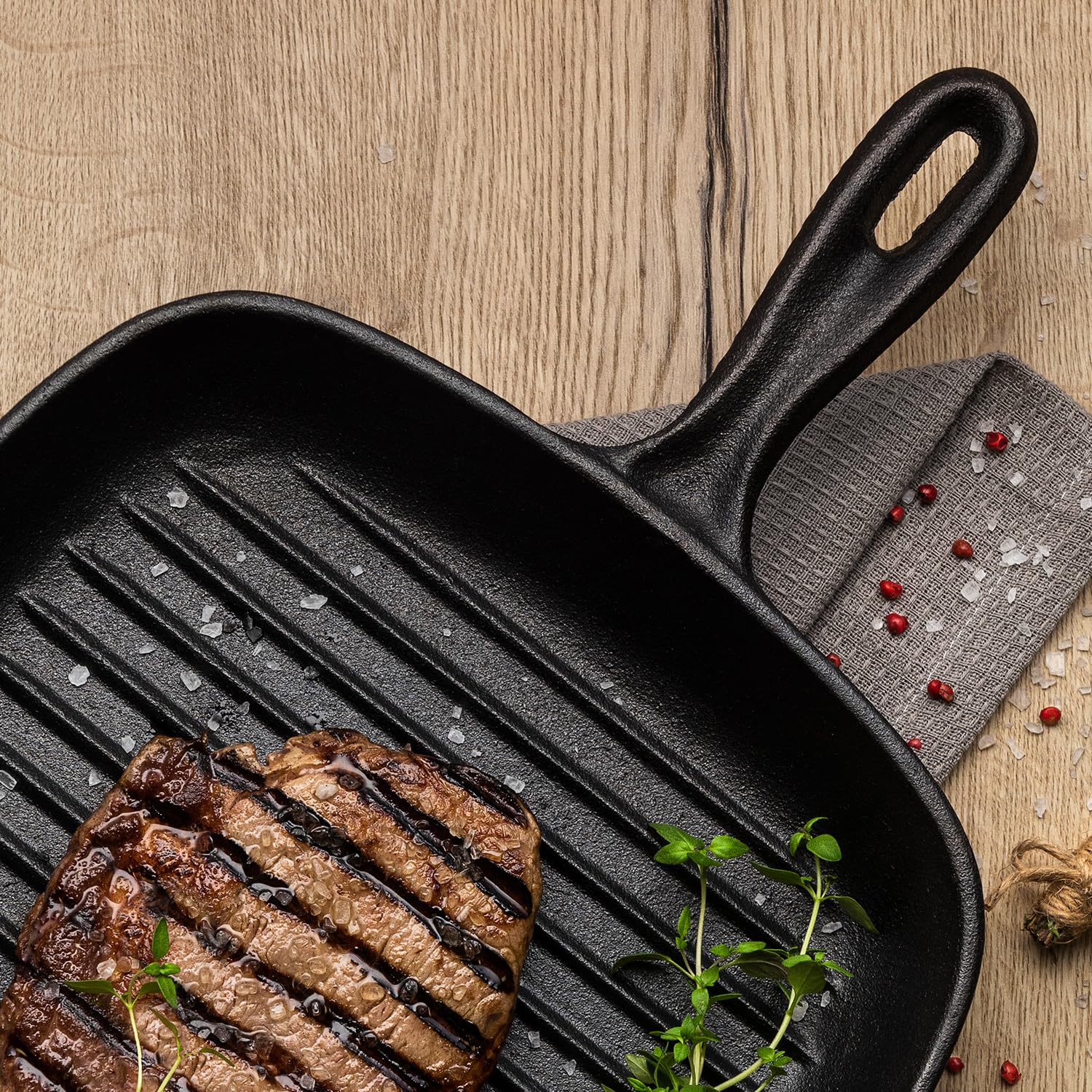 Tramontina Sartén Parrilla de Hierro Fundido Precurada The Black Collection 27 cm 2L