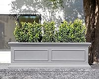 Vista 4 de Veradek Brixton - Maceta de plástico para ventana, maceta rectangular grande para balcón, alféizar de ventana al aire libre, resistente a