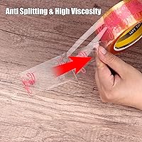 Vista 4 de LLPT Cinta de embalaje con impresión de agradecimiento de 1.88 pulgadas x 65 yardas cada uno, paquete de 8 sellos de seguridad resistentes de alta