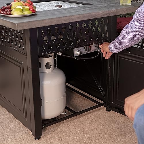 Miniatura 9 de Endless Summer DualHeat Dakota - Hoguera de 38 pulgadas, fogata de propano 2 en 1 de doble calor y calentador para exteriores, 41,000 BTU combinados