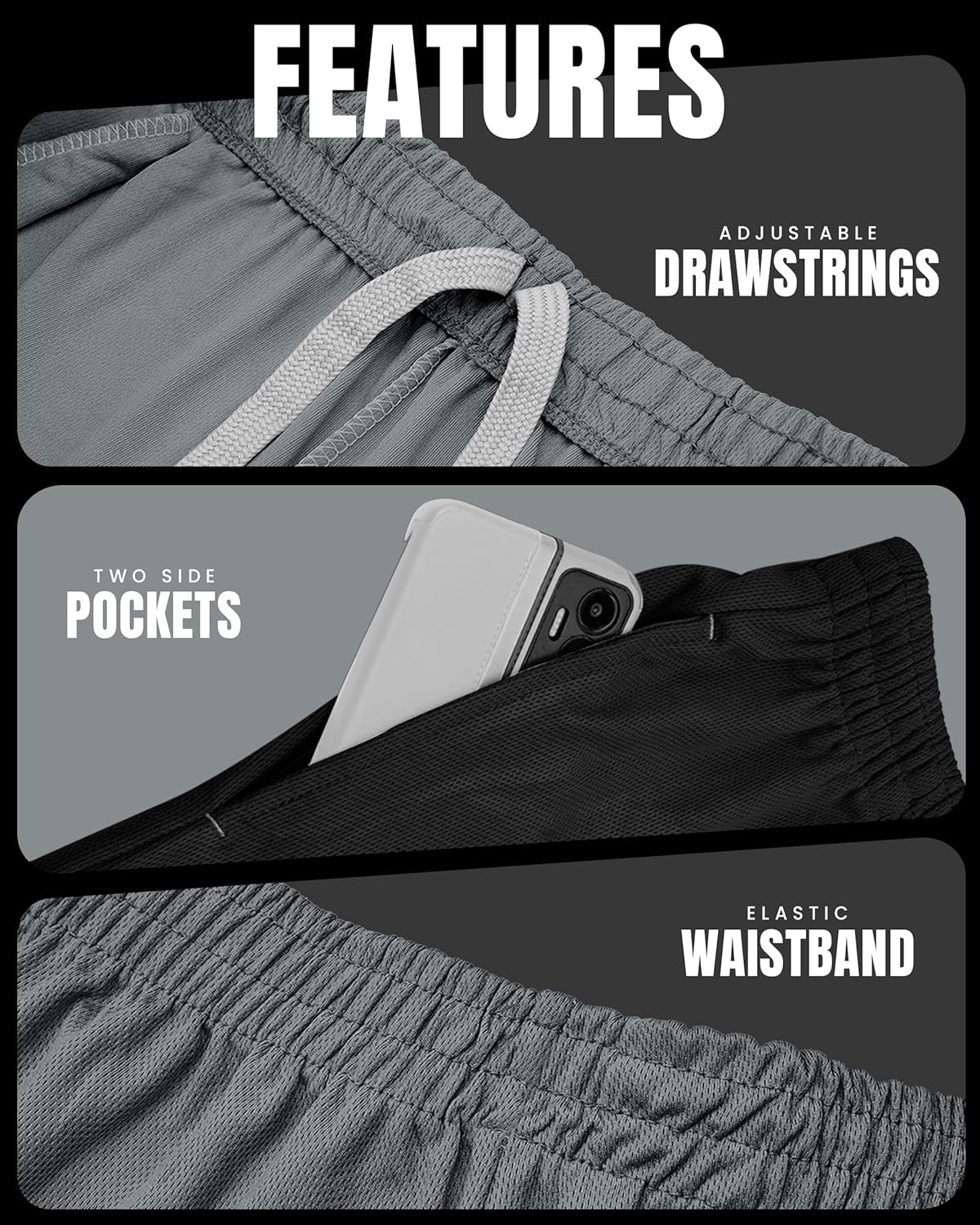 NY Threads Mens Athletic Shorts 2 Pack Quick Dry Lightweight Running Workout Gym Shorts with Pockets - Image 4