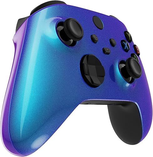 Miniatura 4 de eXtremeRate Empuñaduras de rieles laterales para controlador Xbox Series X y S, rojo escarlata, camaleón, morado, azul, accesorios personalizados