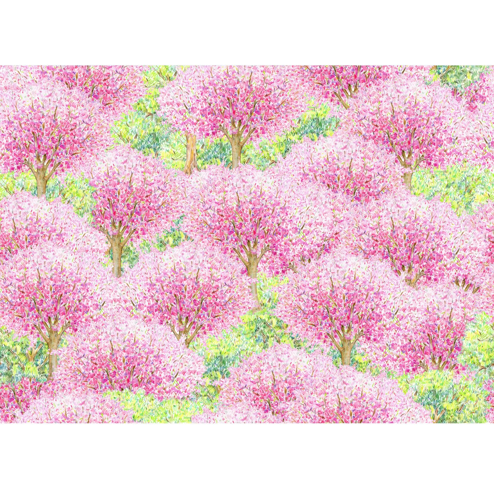 HUADADA 500 Puzzle Erwachsene, Klassische Puzzles-Kirschblüten-Puzzlespiele für Die Ganze Familie für Frauen Geschenke für Männer(Keine geteilten Bereiche auf der Rückseite)