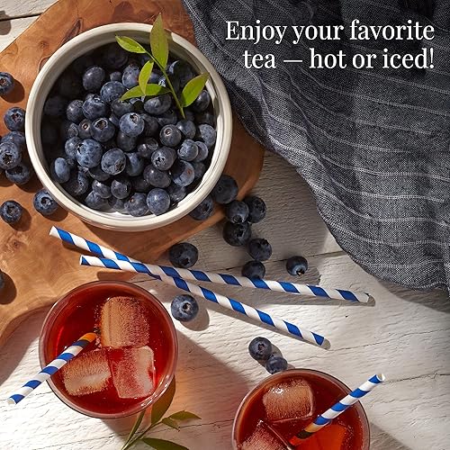 Miniatura 4 de The Republic of Tea - Té de arándanos salvajes, lata de 2.8 onzas, 50 bolsas de té, té negro gourmet, cafeinado