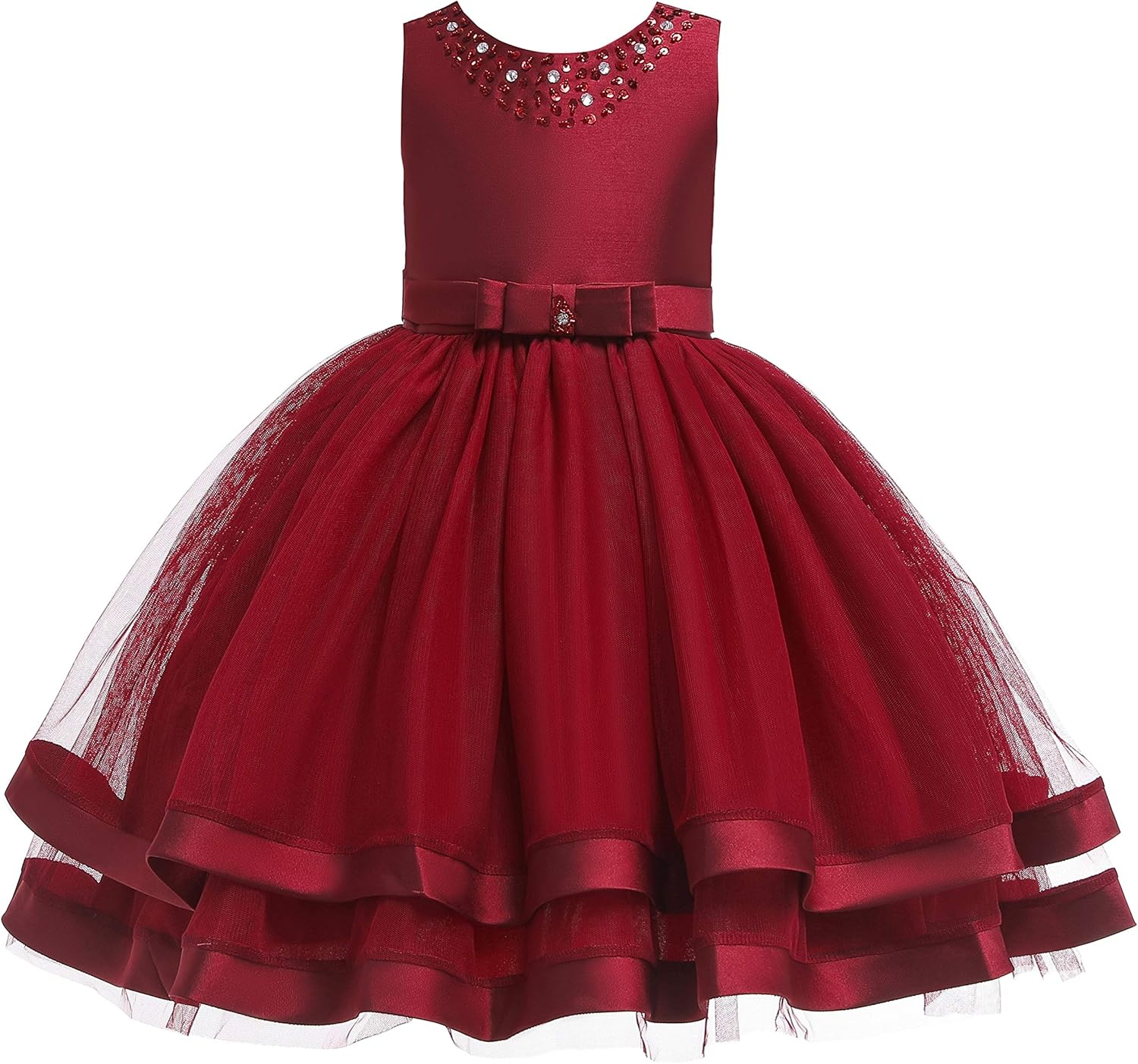 Glamulice Flower Girls Ruffles Dress Vintage Wedding Bridesmaid Party Dresses Holiday Kids Formal Pageant Gown