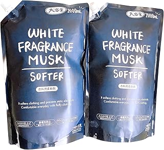 【大容量】ミツエイ WHITE FREGRANCE MUSK SOFTER ホワイト フレグランス ムスク 液体柔軟剤 詰め替え 2000mL 2個セット