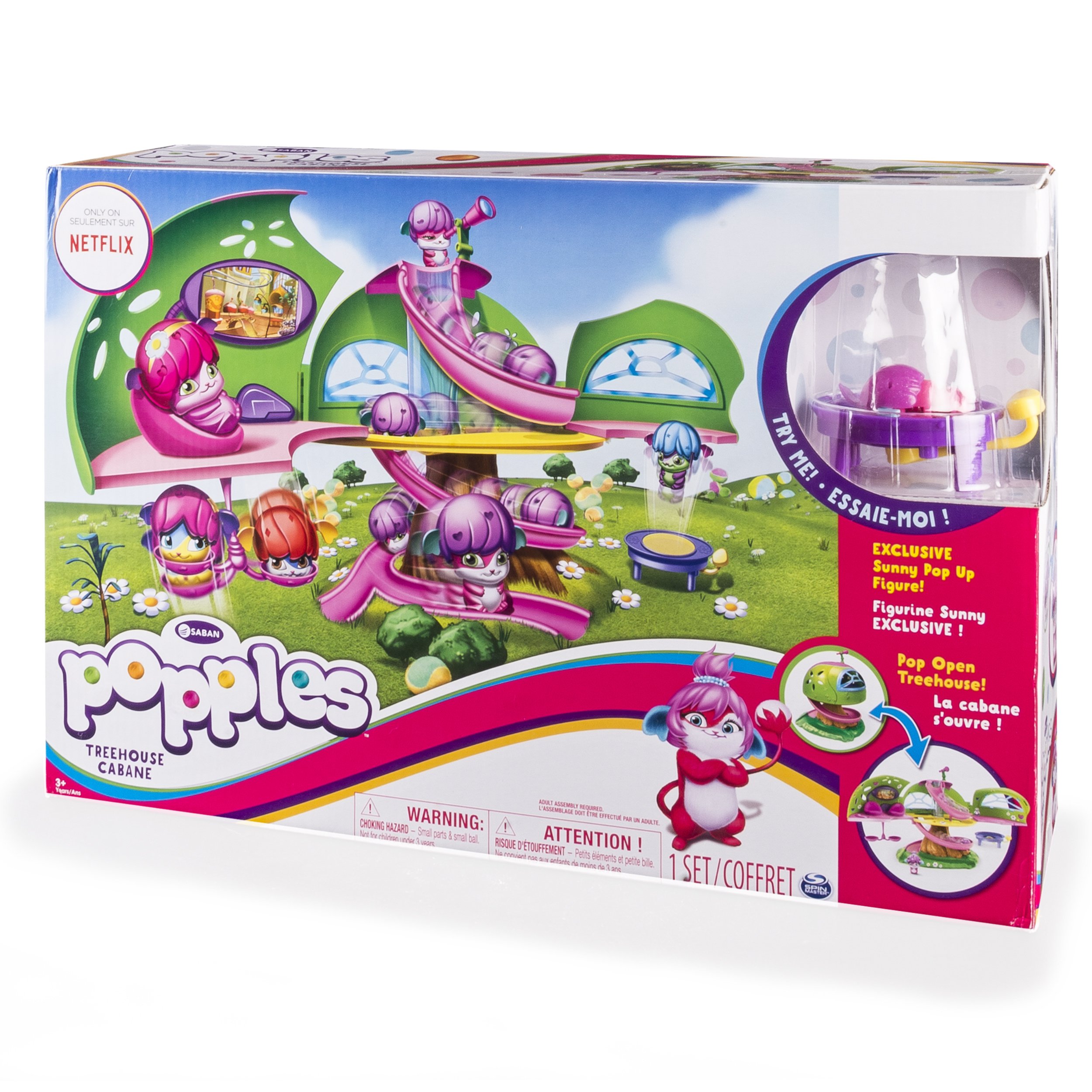 Popples - Treehouse Cabane - zestaw do gry + akcesoria i 1 x ekskluzywna mini figurka [UK Import]