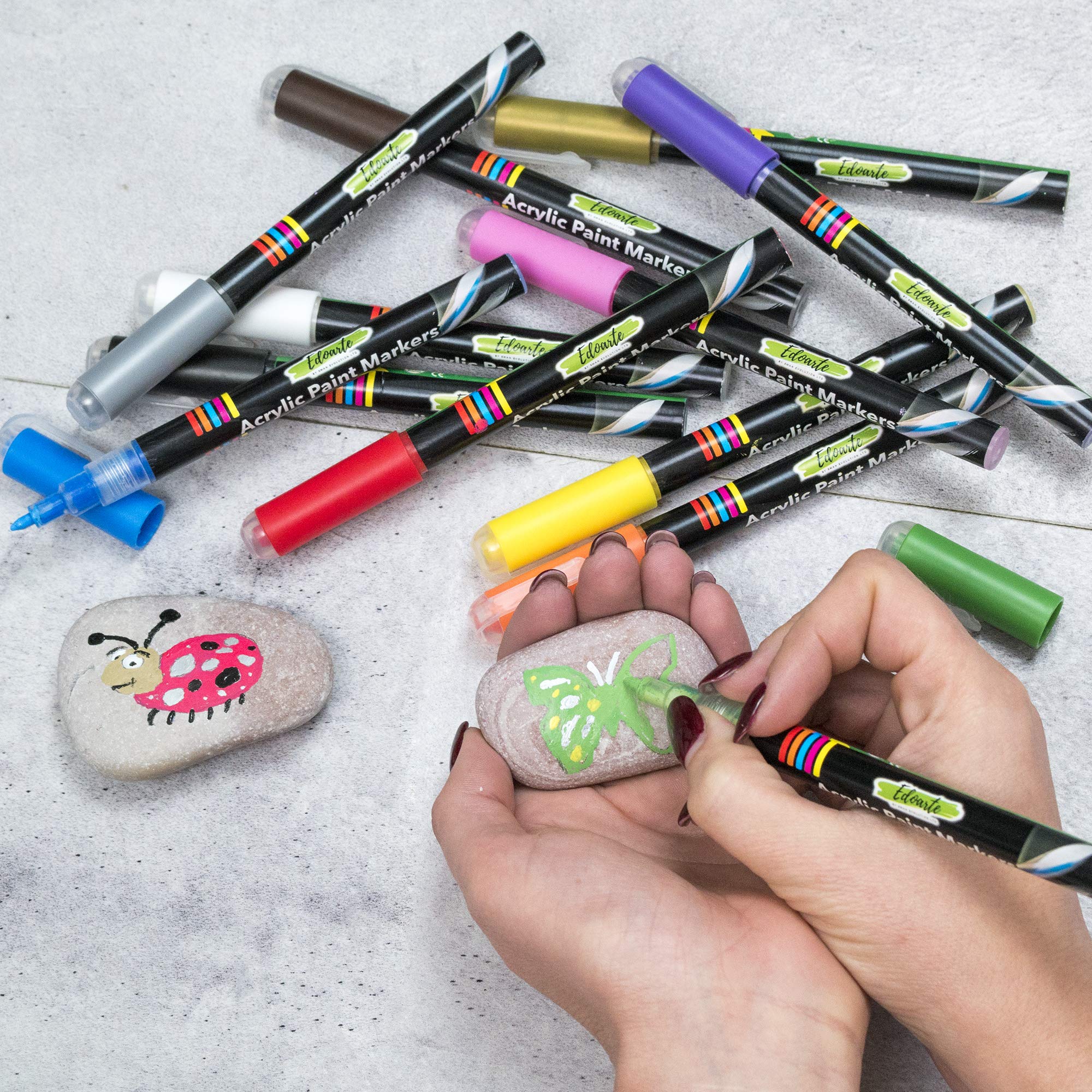 Set Di Pennarelli Acrilici | Asciugatura Rapida Permanente 12 Colori - Foto 5