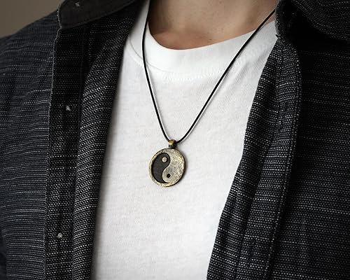Miniatura 23 de Yin Yang Necklace For Men Ancient Looking High Quality Pendant Jewelry - Yin Yang Gifts - Viking Jewelry for Men
