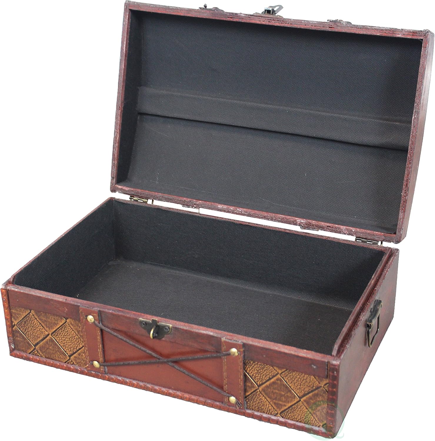 Vintiquewise(TM) Pirate Treasure Chest/Box with Leather X: Furniture & Decor