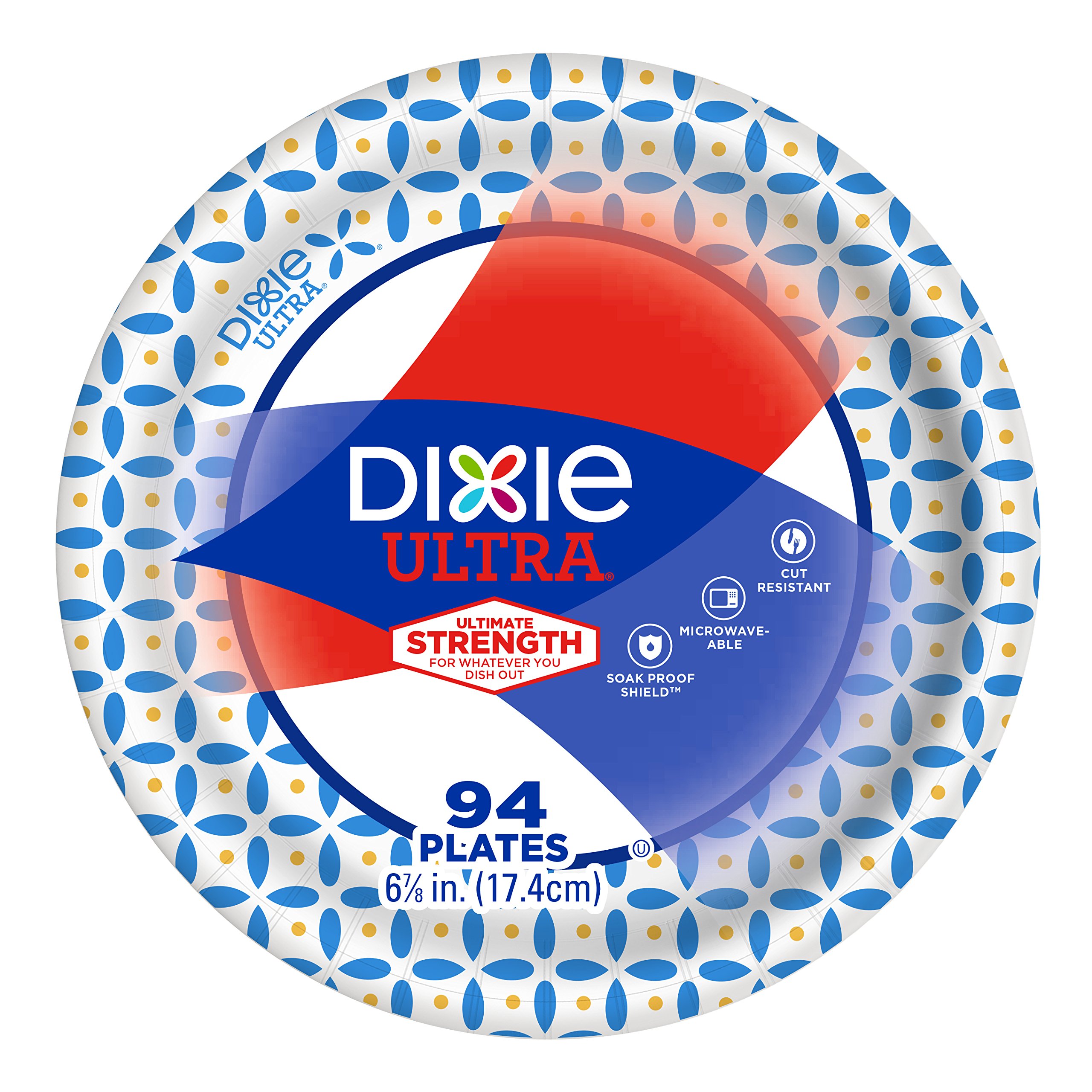 Buy Dixie Ultra Paper Plates, 6 7/8", Dessert or Snack Size Printed