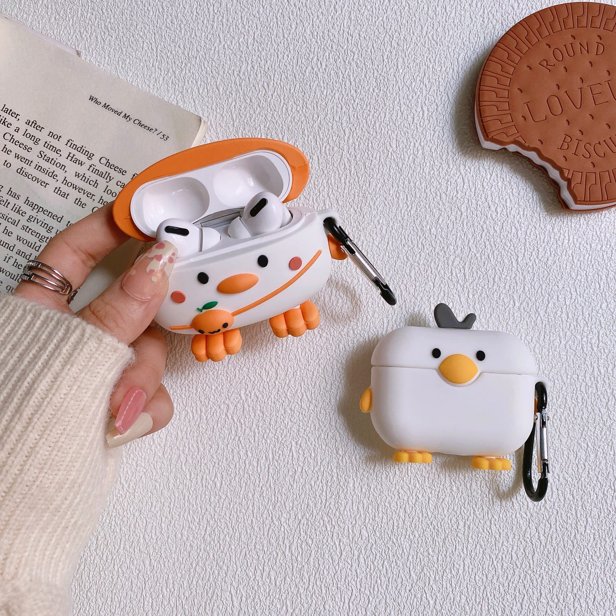 Cute Shark Case For Airpod 2nd 1st Generation Case, Funny 3D Cartoon Kawaii Cool Airpods Cases