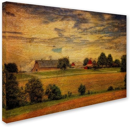 Miniatura 2 de Trademark Fine Art Lois Bryan - Lienzo decorativo para pared, diseño de granja de verano, 22 x 32 pulgadas