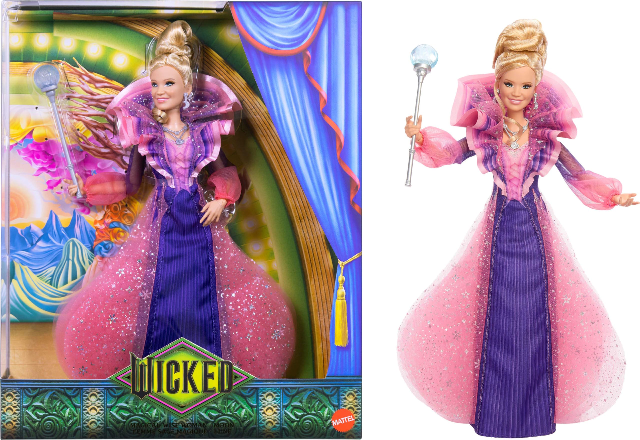 Mattel Universal Pictures Wicked Sabia mágica: Luna, muñeca de Moda con Conjunto de Primera Calidad extraíble y Accesorios, Inspirada en la película, JLG42