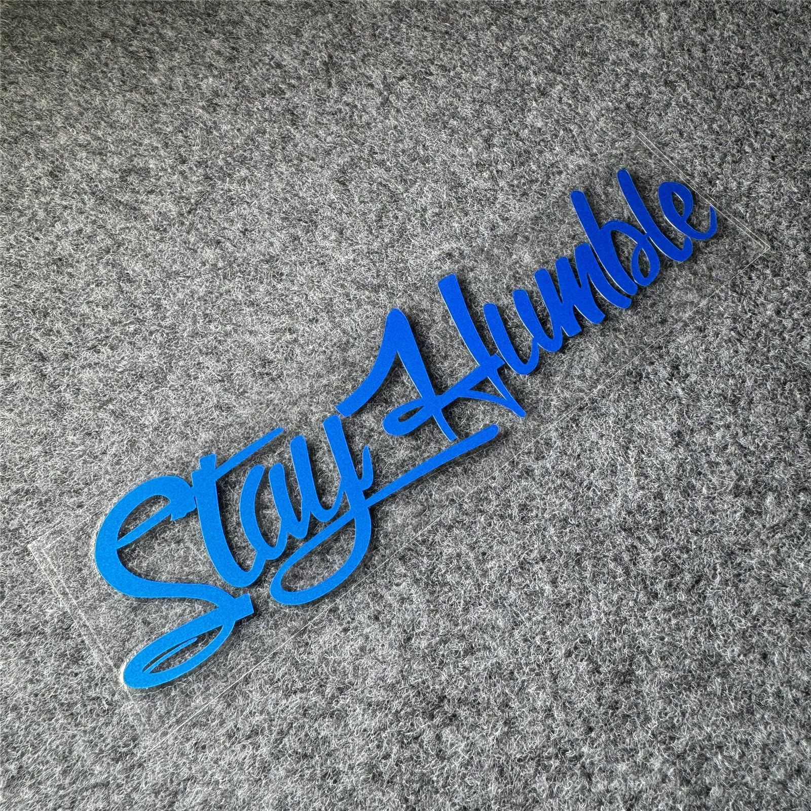 Car Stickers for Stay Humble Auto Front Rear Windshield Window Decal Vans Truck Window Tail Decoration (Blue, 200x50mm)