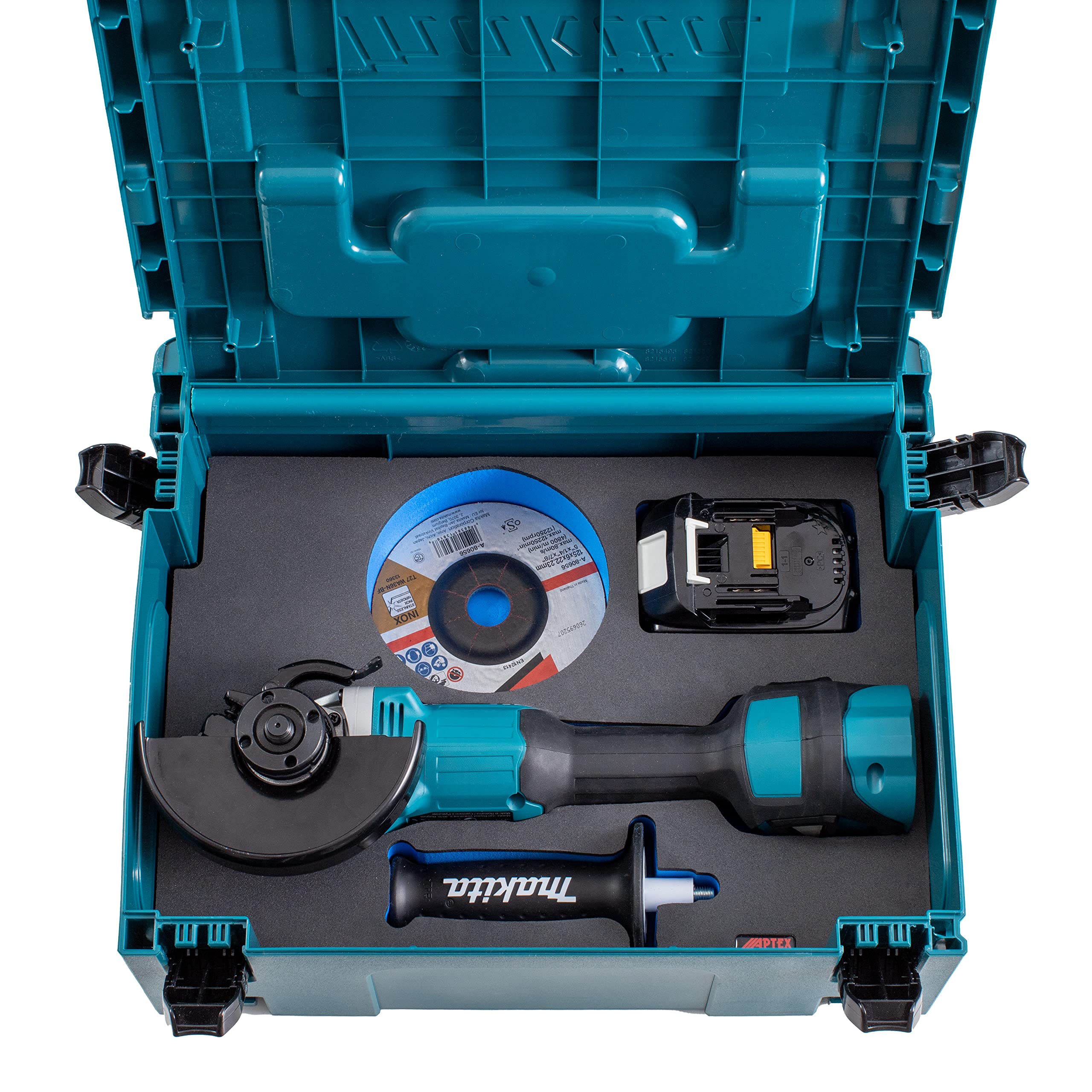 Smerigliatrice Angolare A Batteria Makita DGA506RTJ Con Motore Brushless