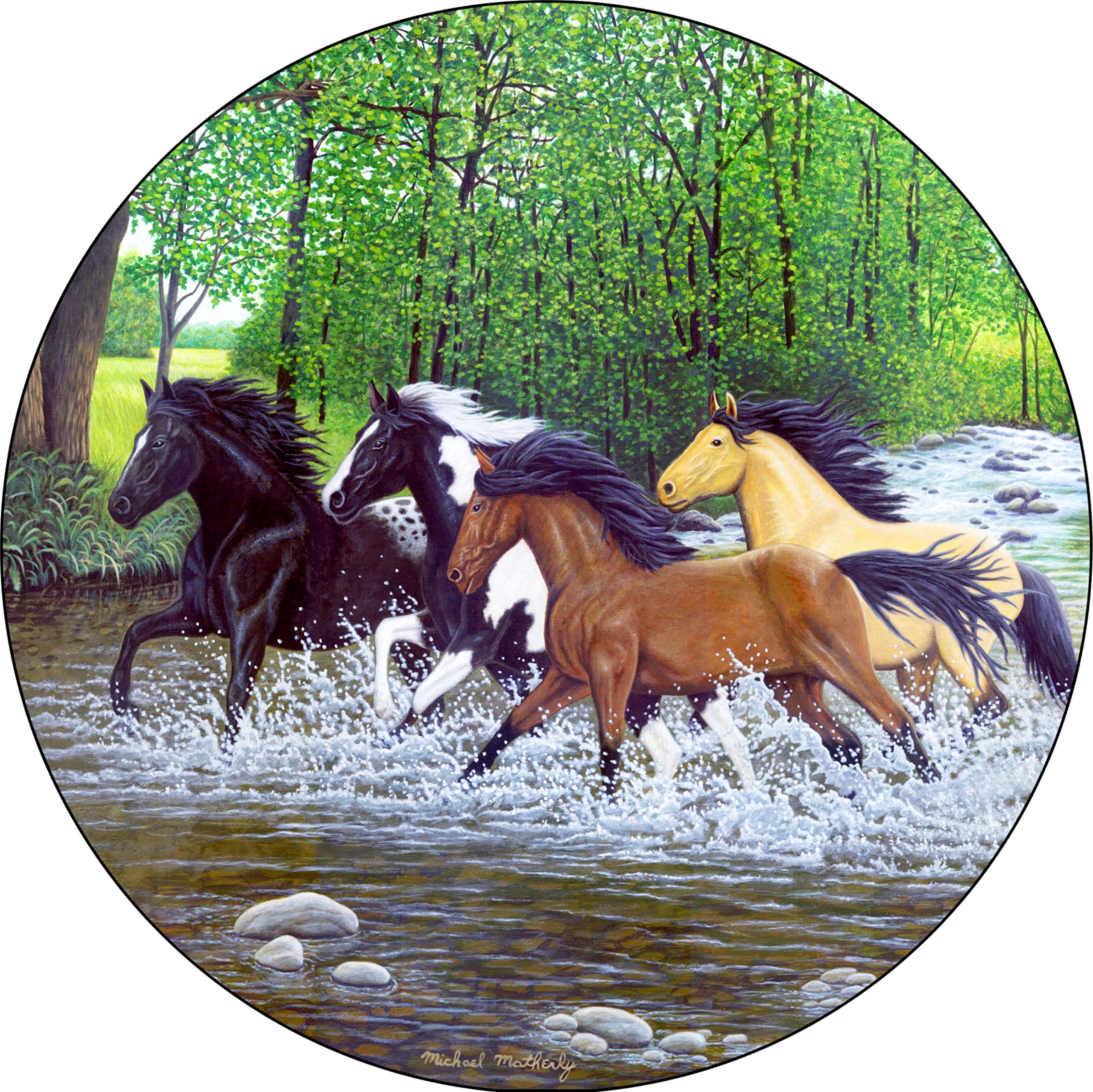 Tire Cover Central Horses Free Spirits Wheel Spare Tire Cover(Custom Made to Your tire Size-See menu)