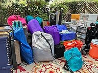 Vista 8 de Bolsa de lavandería resistente para campamento de verano con correa para el hombro, XL de 24 x 36 pulgadas, resistentes a desgarros, cesta