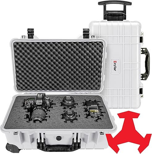Miniatura 14 de Eylar Estuche rígido de 22 pulgadas con rodillo de mano con espuma Ragar XP Crosslink reconfigurable y reutilizable, impermeable, a prueba de golpes