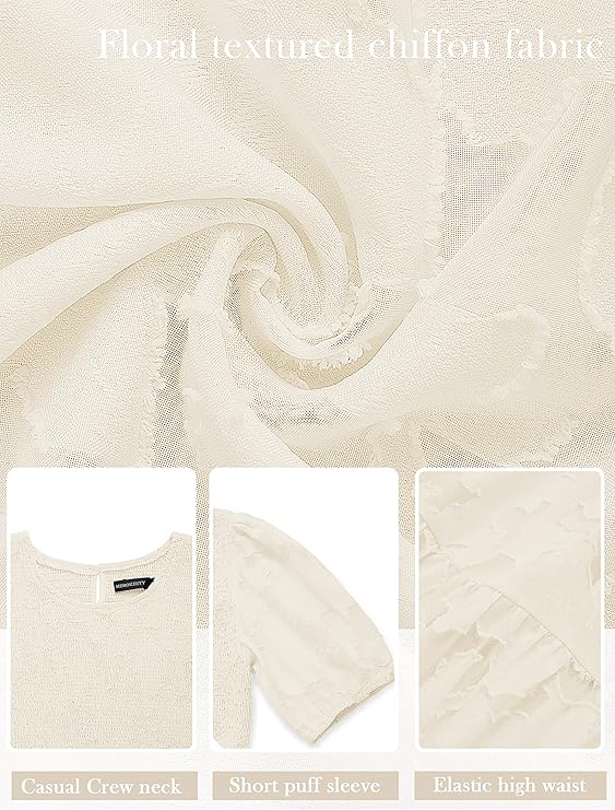 🌸  Effortless Summer Style: Floral Puff Sleeve Smocked Dress  🌸