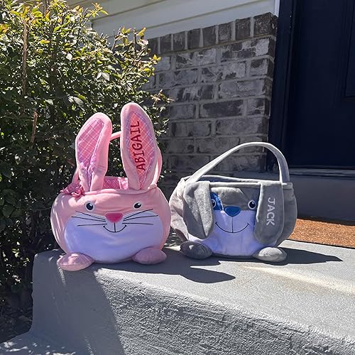 Miniatura 8 de Let's Make Memories - Canasta de Pascua personalizada con amigos peludos, canasta para niños, diseño de perro, solo incluye la canasta, 10 pulgadas