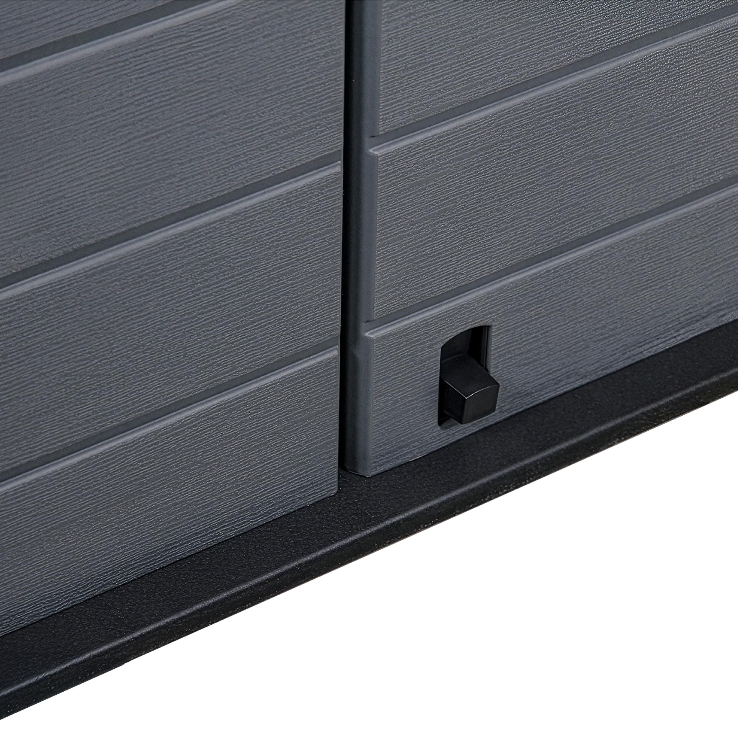 Duramax - Arcón cubre cubos exterior - 1200 L - PVC - color gris claro