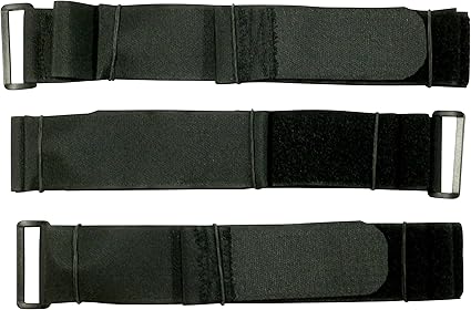 Benristraps correa de gancho y bucle, extra largo, Negro, 38mm x 100cm, 5 Unidades