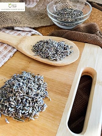 Organic Way Dried Lavender Flower Buds Whole - Herbal Tea (16 Oz)