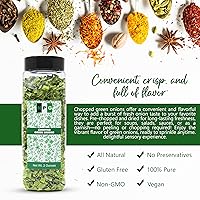 Vista 7 de NPG Cebollín Picado Liofilizado 2 Oz, Totalmente Natural Sin OMG Sin Gluten, Cebollín Seco, Cebollín de Primavera Gourmet para Cocinar, Ensaladas