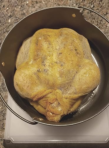 Miniatura 4 de Regency Wraps Calcetines de sopa, paquete de 100 unidades de 24 pulgadas, bolsas de malla 100% de algodón para caldos transparentes, deliciosas