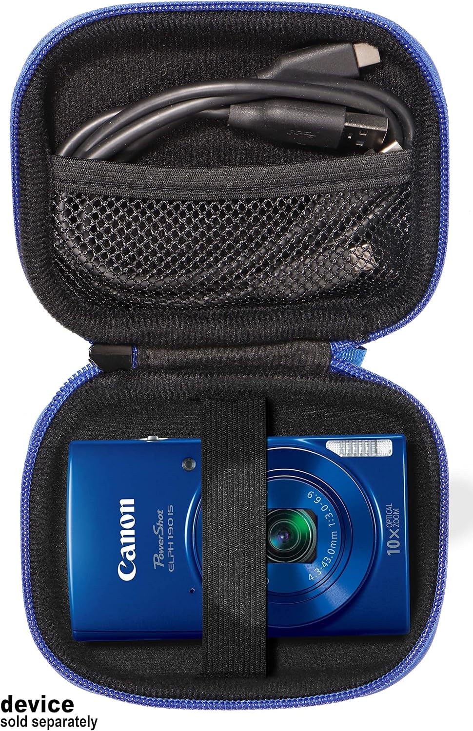 WGear Digital Camera Case for Sony W800/S, DSCW830; Canon PowerShot ELPH180, ELPH 190, ELPH 350 HS, ELPH 310 HS, ELPH 360; Kodak PIXPRO Friendly Zoom FZ43, FZ53-BL;COOLPIX L32 (Blue) WG012260