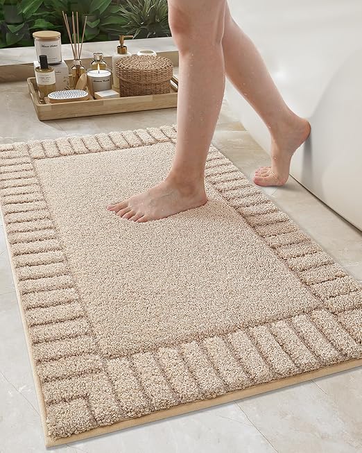 Amazon.com: Color&Geometry Large Bath Rugs Non Slip Washable- 24"x36 ...