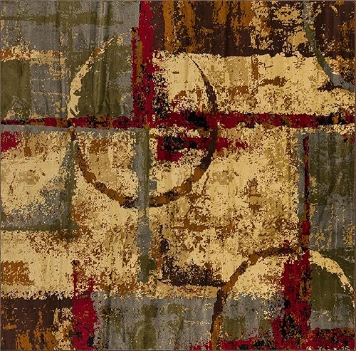 Miniatura 2 de Unique Loom Barista Collection - Alfombra Catuai (10 pies cuadrados, multimarrón)