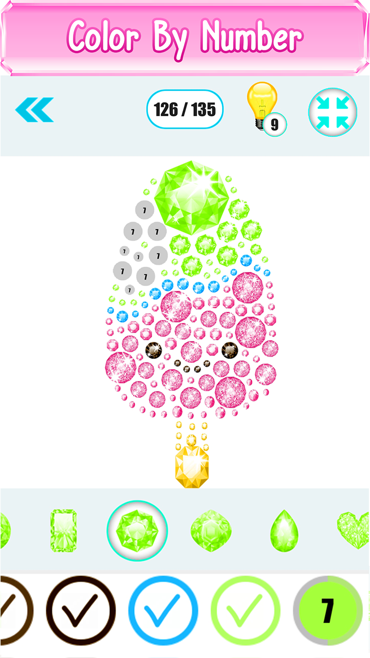 Diamond Art Glitter Color By Number Gems Art Free App on Amazon Appstore