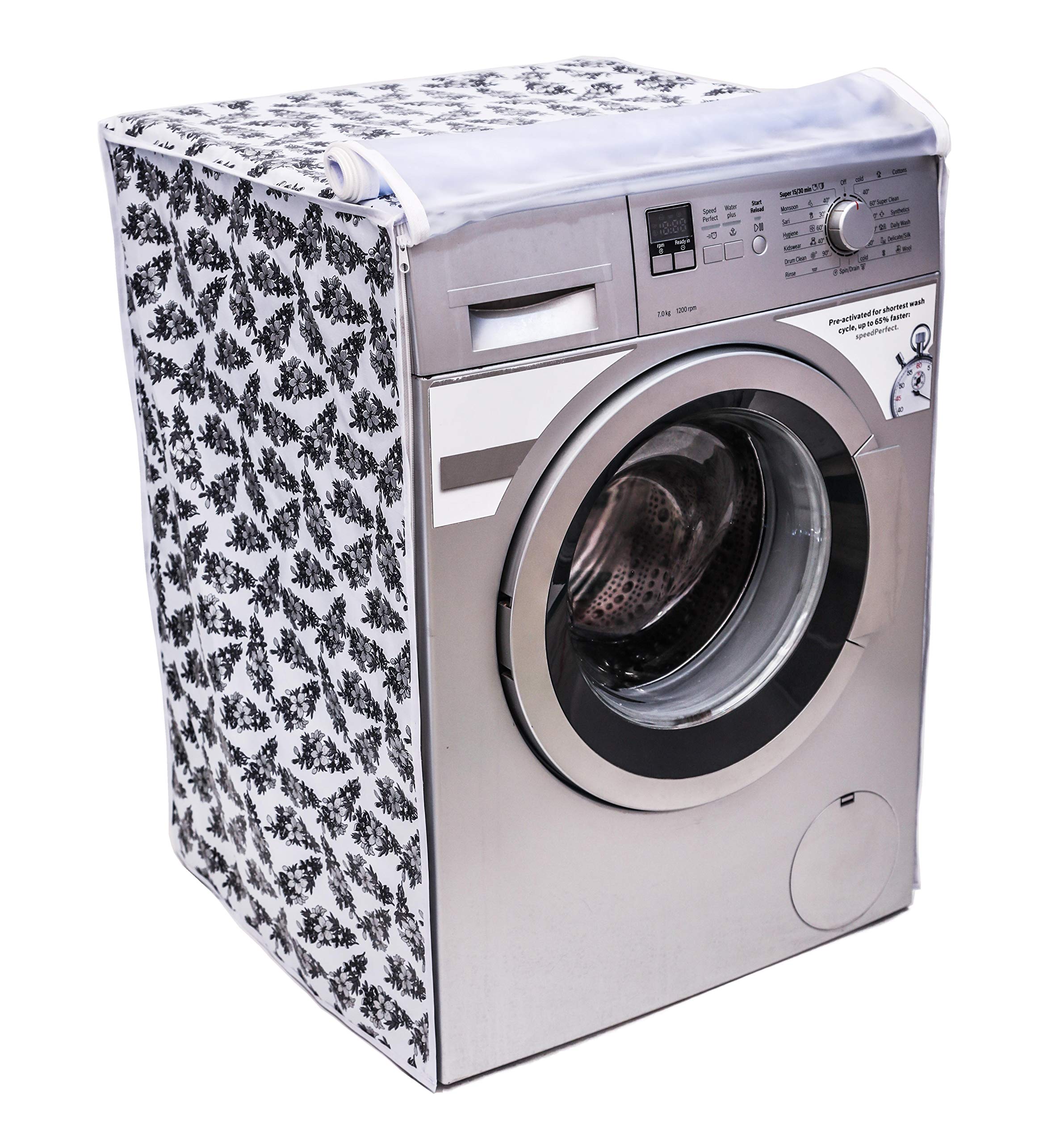 Elite Products Front Load Washing Machine Cover Suitable for all Bosch Front Load Washing Machines. (6.5 kg,7kg,7.5kg,8kg,8.5kg,9kg)(63cmsX63cmsX81cms), Fabric