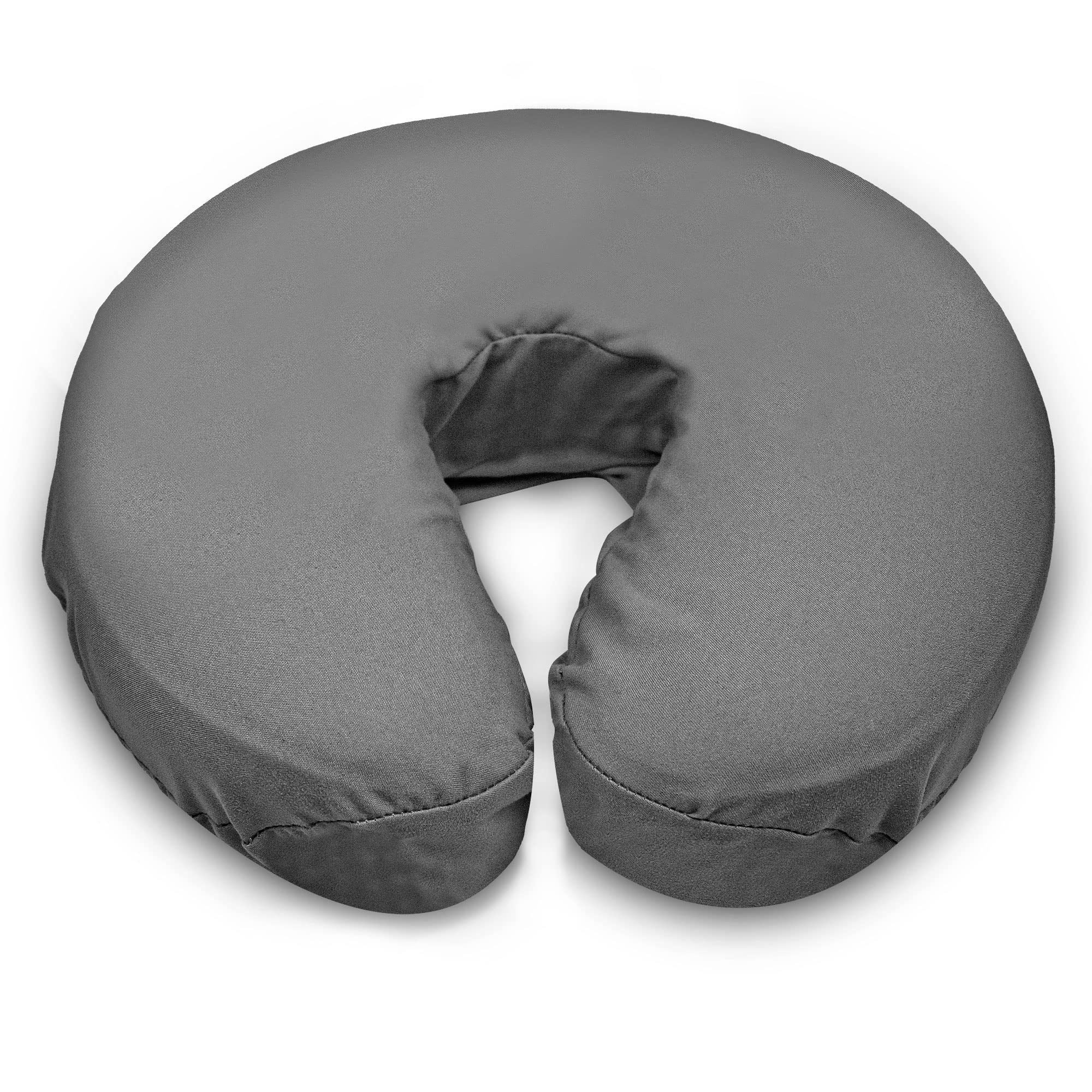 LONDON LINENSSoft & Heavy Microfiber Massage Tables Face Cradle Covers Cozies Fitted- 4 Pieces (4, Grey)