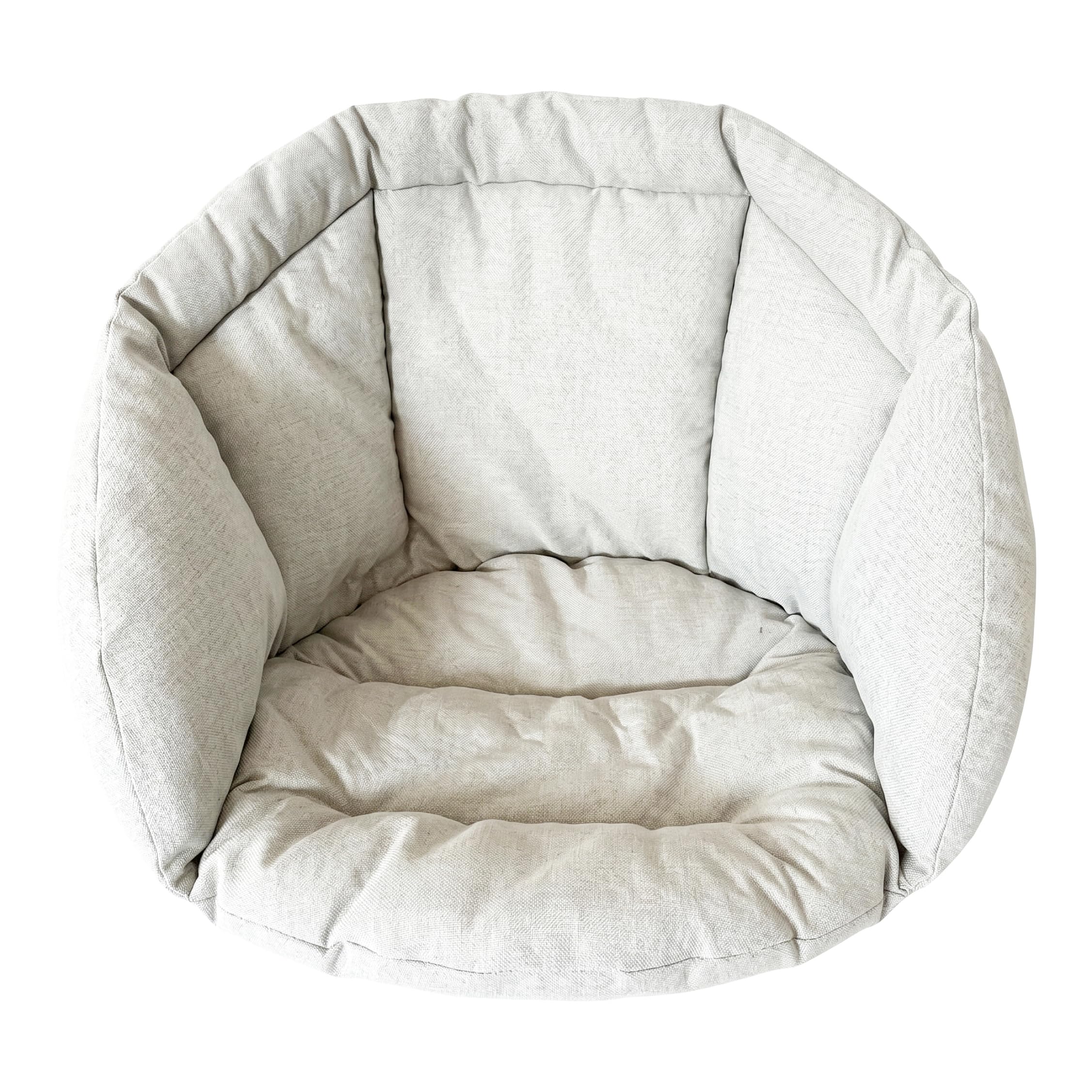 Gemuseeee Egg Chair Cushion Replacement Breathable Linen High Elastic Fill for Indoor & Outdoor Use, Beige