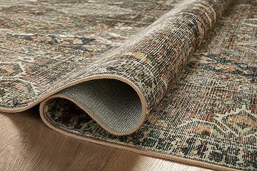 Miniatura 12 de Loloi Magnolia Home by Joanna Gaines x Loloi Banks Collection - Alfombra lavable a máquina, BAN-05 Spice  Azul, 2 pies 6 pulgadas x 7 pies 6