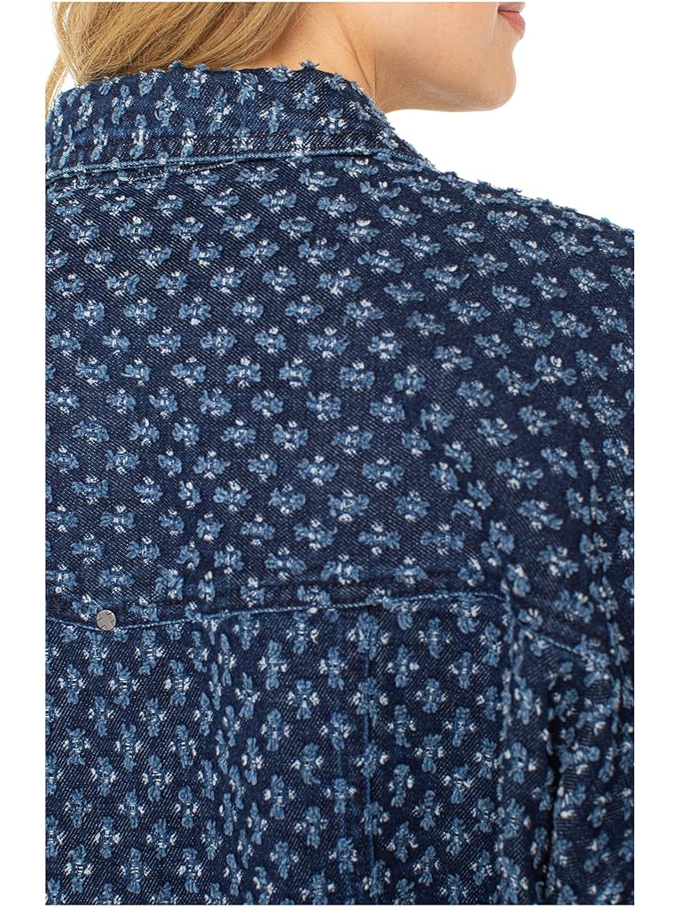 Blue Liverpool Los Angeles Crop Easy Trucker Jacket