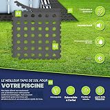 tillvex® Lot de 48 tapis de piscine - 51 x 51 cm - Avec trous - Tapis de piscine doux - 6