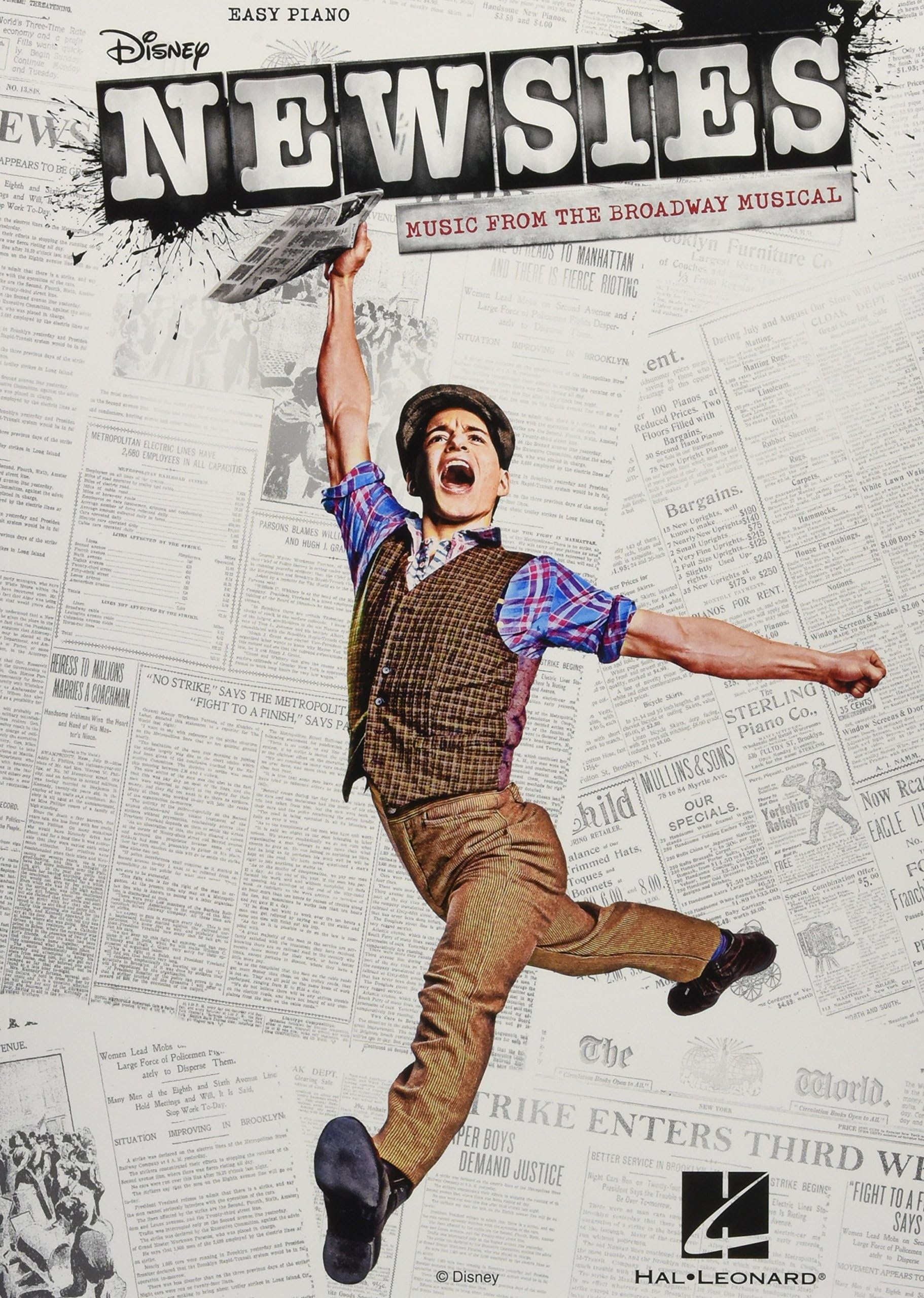 Newsies: Music from the Broadway Musical (Easy Piano Songbook) Paperback – Import, 1 May 2013