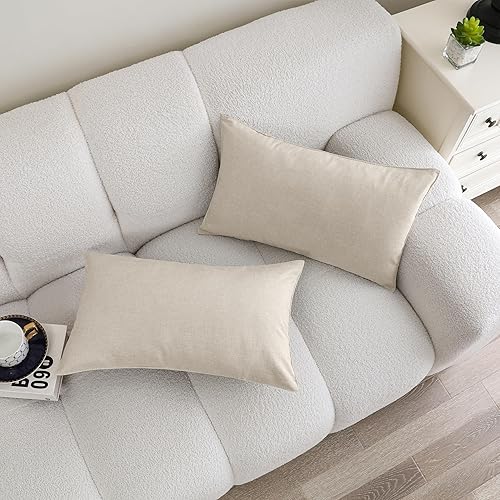 Vista 106 de NiNi ALL - Juego de 2 fundas de almohada impermeables para exteriores, decorativas, para casa de campo, jardín, patio, tienda de campaña, sofá