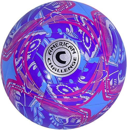 American Challenge Balón de fútbol Paisley Pelotas de fútbol de tamaño oficial 3, 4 y 5 para jóvenes y adultos Pelota de entrenamiento duradera