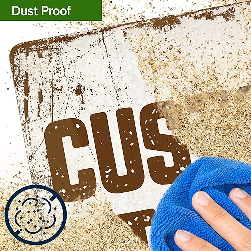 Miniatura 217 de My Sign Center - Letrero personalizado, 11 colores de fuente, 13 estilos de fuente, 4 opciones de agujero, 22 tamaños, 8 x 32 pulgadas, sin óxido,