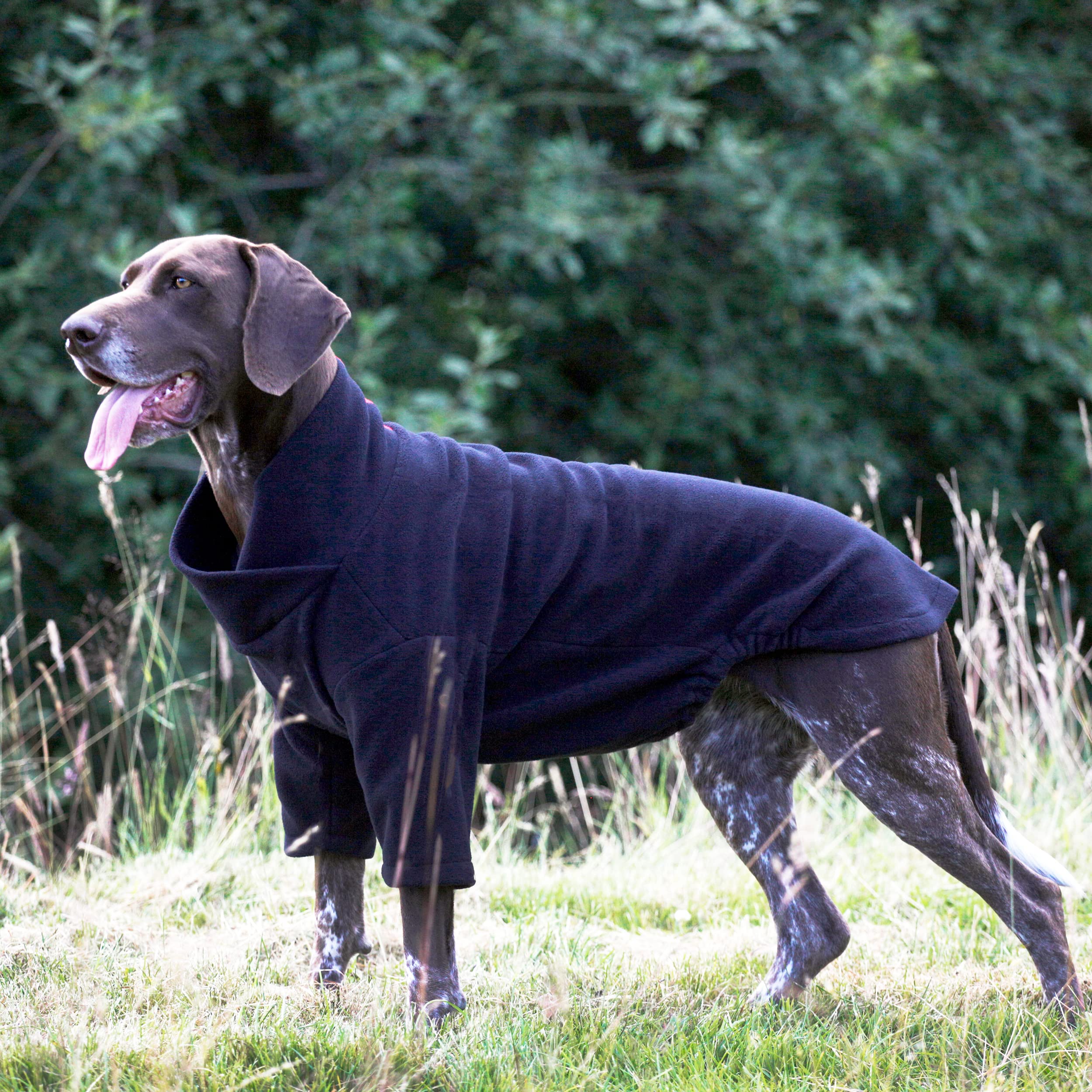 ProtechMasta High Wicking Fleece Dog Coat with (FIR) Far Infrared Radiation Fabric Technology for Small, Medium, Extra Large Dogs/Blue - Size: 20 inch