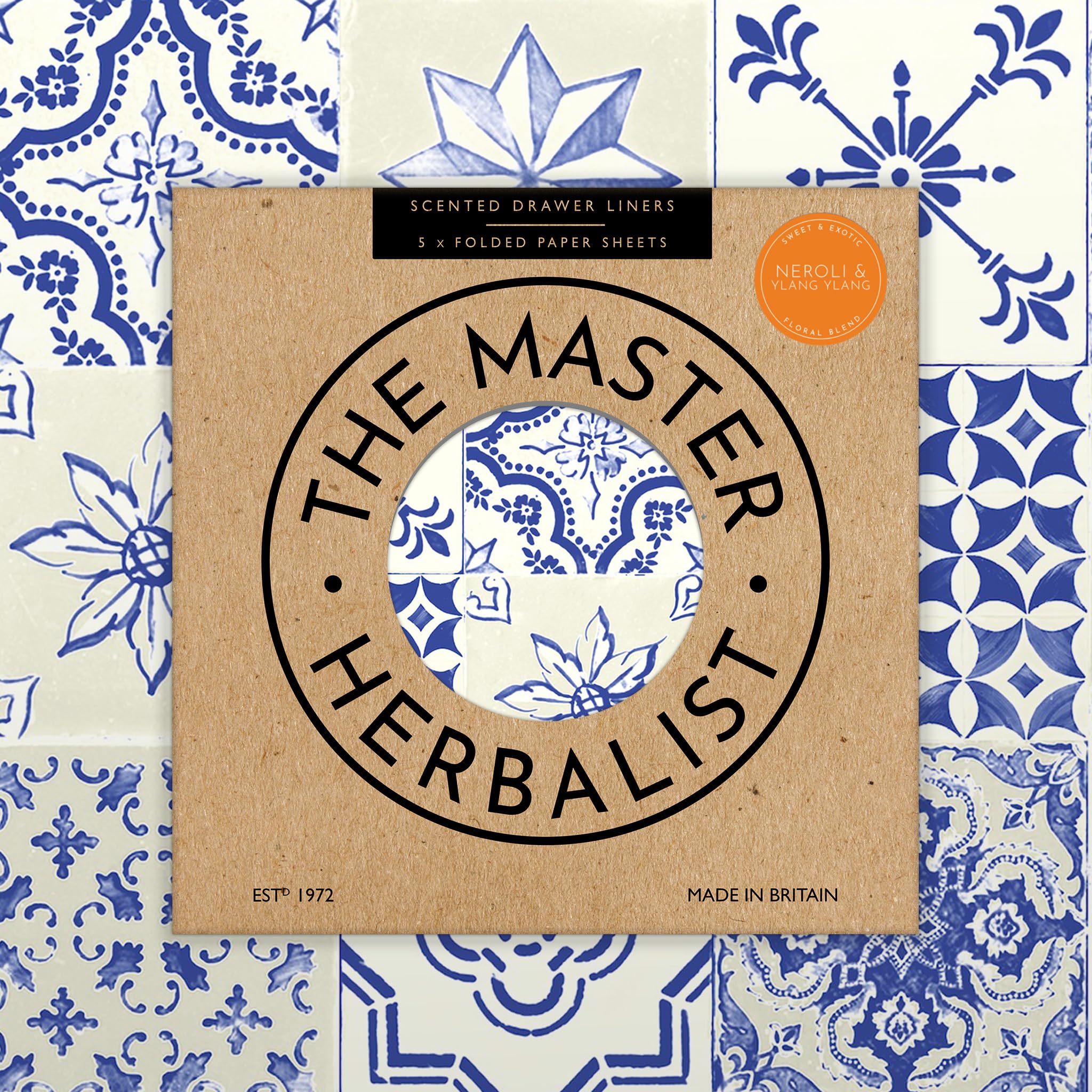 The Master Herbalist Neroli & Ylang Ylang Fragrant Scented Drawer Liners (Folded) | Pack Of 5 Sheets | Contains Essential Oils | Made In The Uk (, Folded)