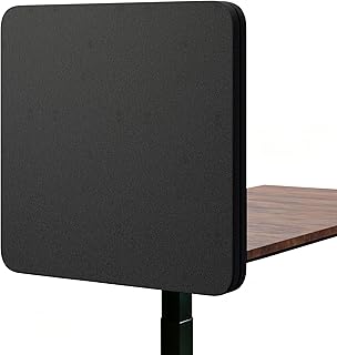 Desk Privacy Panel 24 x 24 Inch,Sound Absorbing & Proof Desk Divider for Office, Clamp-on/Screw-on Acoustic Desk Back Panel Partition, Dark Gray