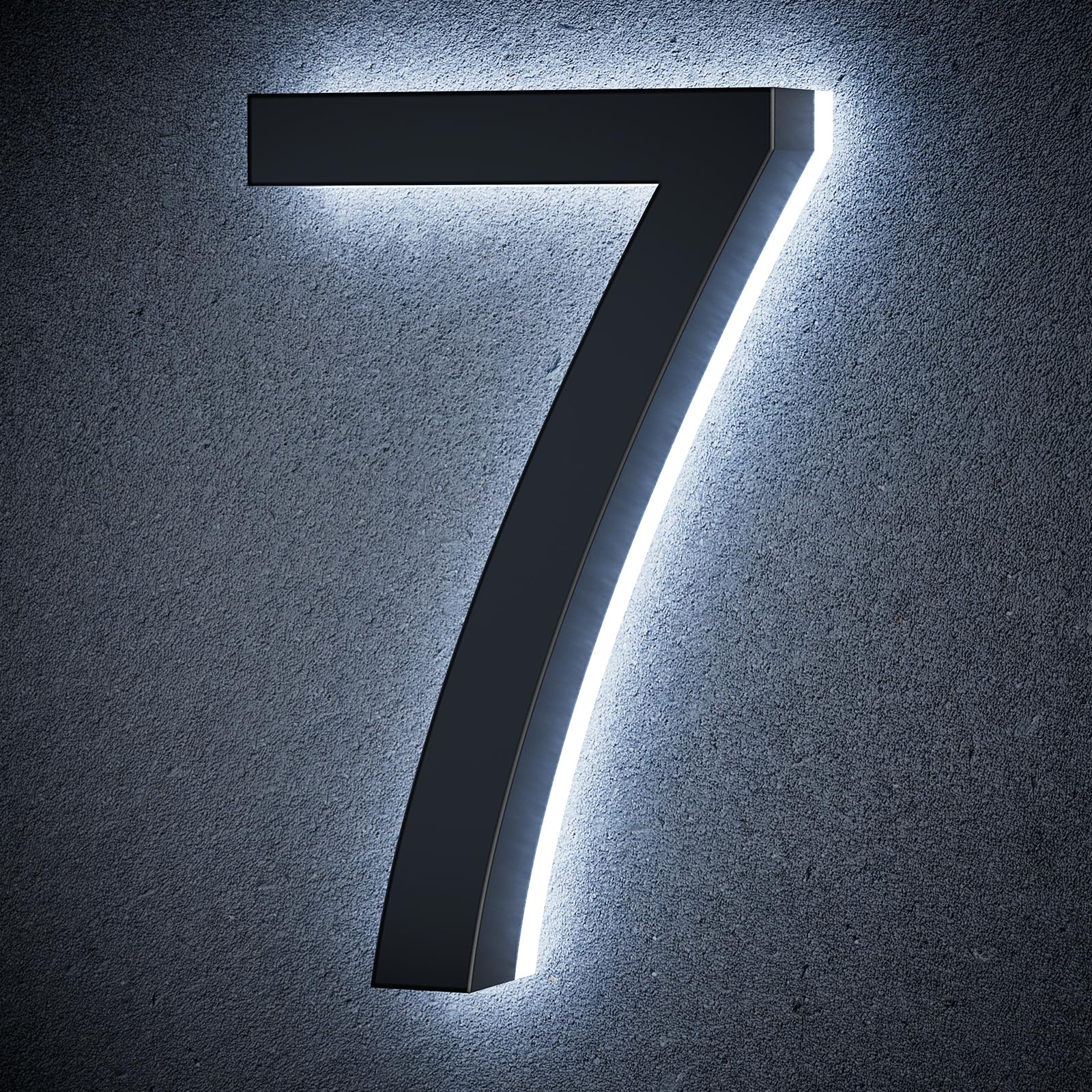 LLtronation 9 Inch Backlit House Numbers for Outside, Stainless Steel, LED Illuminated Home Address Number, Modern Lighted Address Signs for Houses, Restaurant, Waterproof
