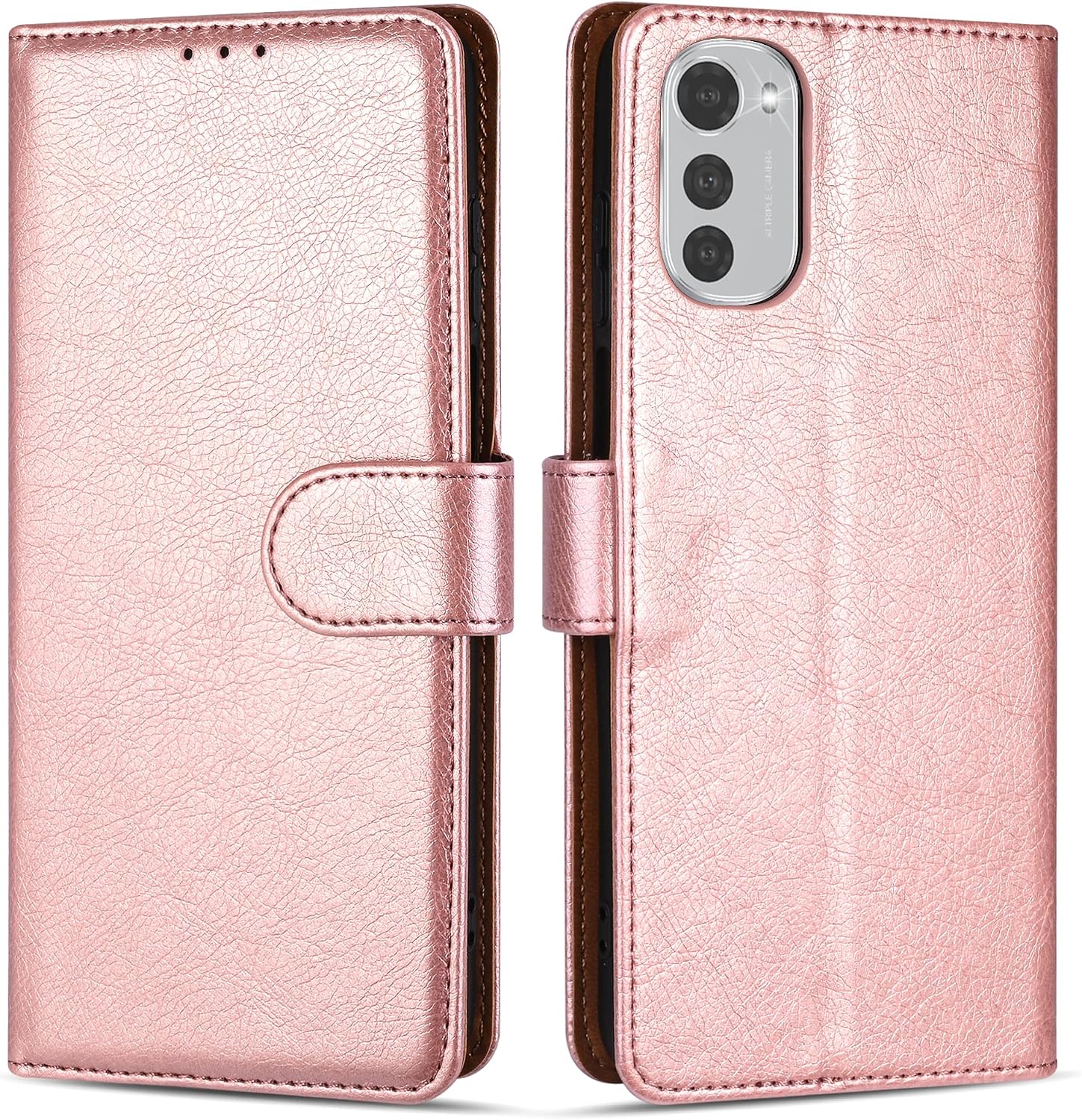 FERLAN Cover Compatibile con Motorola Moto E32 4G, Premium Pelle PU Flip Libro Custodia Antiurto [Protezione Completa] [Slot per Scheda] [Funzione di Supporto],verde chiaro