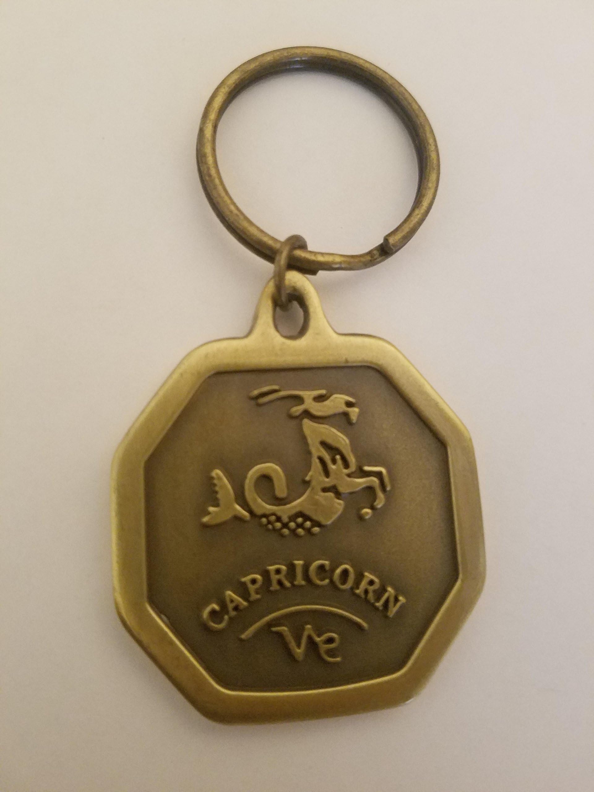 RGP Capricorn Zodiac Horoscope Key Chain Keychain Ring Keyfob Key Holder